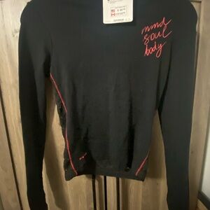 Black Sweater with Red Accents